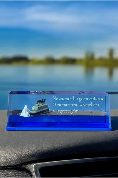 TuranHome Yazılı Batmayan gemi AŞK GEMİSİ Sevgiliye Özel Hediye