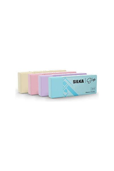 Silka Pastel Orta Boy Sınav Silgisi 4'lü