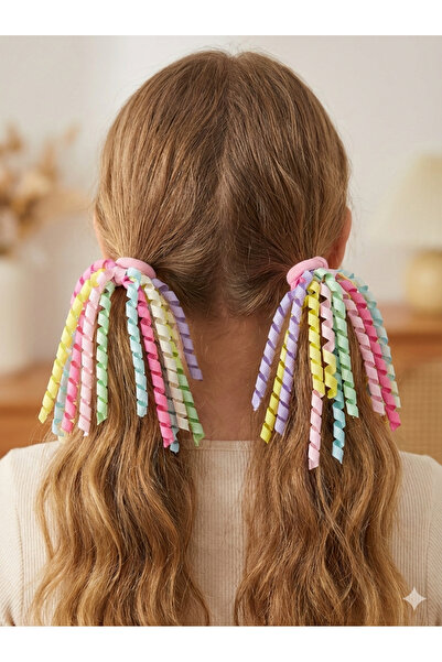 EliraToka KIZ ÇOCUK-BEBEK BURGULU RENGARENK FİYONK MODEL 2 Lİ TOKA