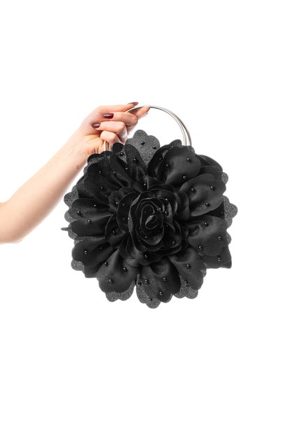 GUSTELLO Perla |   Pearl Embellished Large Flower Design Evening Dress Ç Bag - Special Occasion E Clutch Bag Wedding & Wedding Accessory