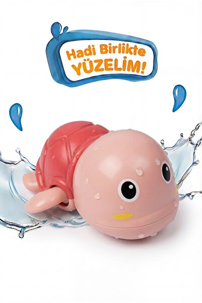 BBSKY Kurmalı Kaplumbağa Bebek Banyo Oyuncağı – Suda Yüzen Sevimli Su Oyunu E...