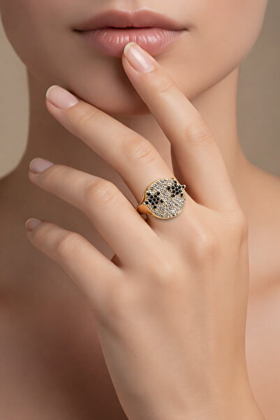 Markiz Takı خاتم عين نجمة مرصعة بالأحجار - قابل للتعديل