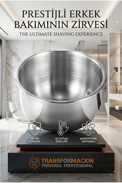 Transformacion Paslanmaz Çelik Tıraş Tası - Metal Tıraş Tası Sakal Tıraş Tası...