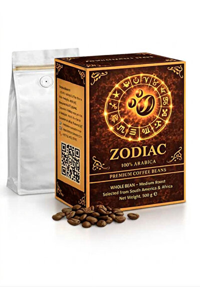 Zodiac حبوب قهوة. ٥٠٠ غرام، ١٠٠٪ أرابيكا، حبوب كاملة، تحميص متوسط، قهوة إسبري...
