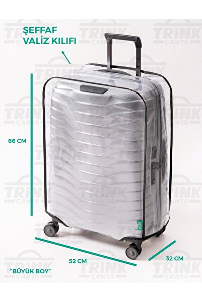 Heybeoutlet Transparent Luggage Cover and Suitcase Protective Cover with Colo...