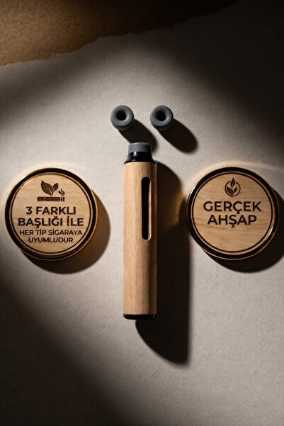 Tahtakale Toptancısı Lüks Kayın Ağacı Araç Sigara Tutucu. Portatif Duman Küll...