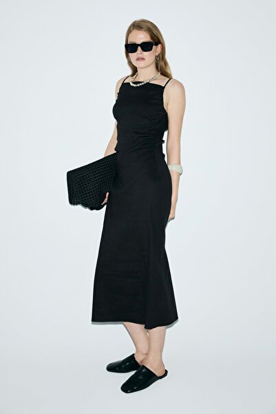 Lufian 121290029 Sarah Women's Strap Dress Black