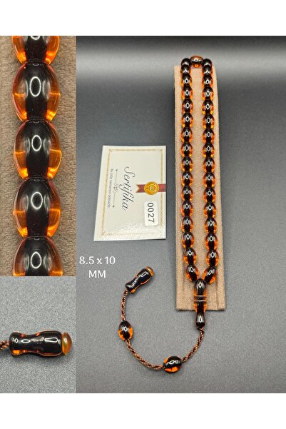 Kehribar سبحة خرز معدنية مخصصة