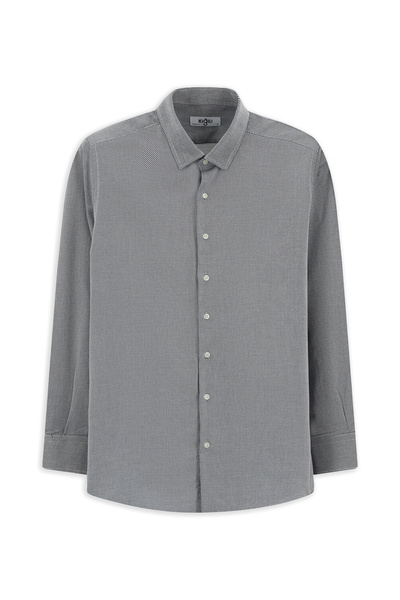 Kiğılı قميص أكسفورد بأكمام طويلة وقصة عادية من القطن وأزرار وياقة