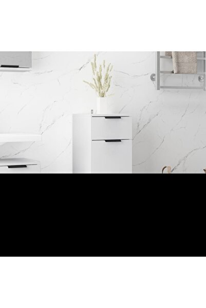 Concept Dulap de baie, alb, 32x34x90 cm, lemn compozit