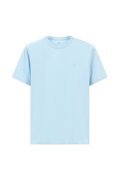 Kiğılı Crew Neck Slim Fit Slim Fit Single Jersey Cotton T-Shirt