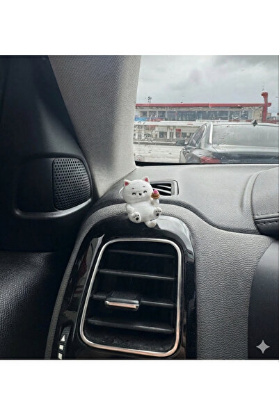 SHHOBİ Dondurma Yalayan Şirin Kedi Torpido Süsü - Elinde Dondurma Tutan Kedi ...