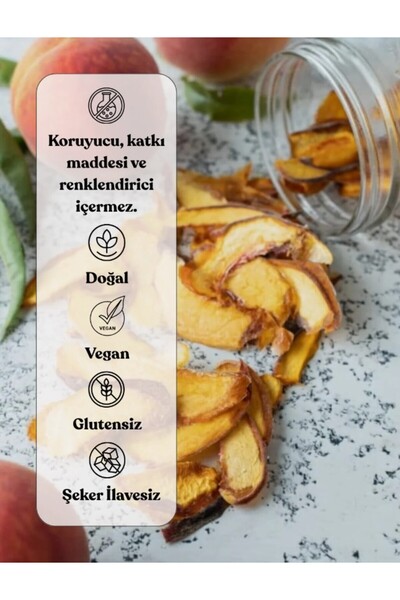 calimyrna %100 Natural Air-Dried Şeftali Kurusu, Katkısız Koruyucusuz Sağlıkli Atıştırmalık 100g