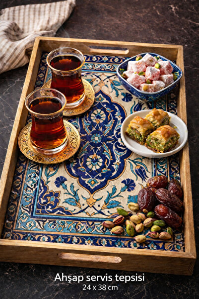 AHŞAP DESENLİ TEPSİ