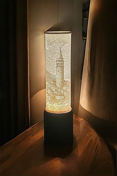 Belupa Galata Kulesi Işıklı Silindir Lamba – Özel Tasarım Gece Lambası – Prem...