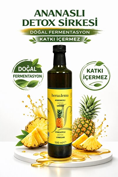 hera&lema Ananas Sirkesi 500 ml (Doğal Fermantasyon) (Detox Sirkesi)