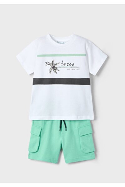 MAYORAL Boy's 3605 cargo shorts t-shirt set gkm0165
