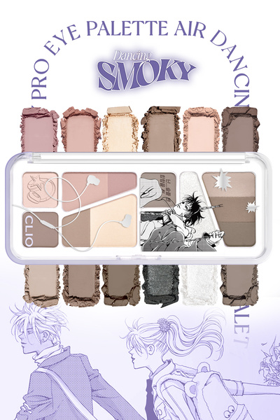 CLIO Clio Pro Eye Palette Air - 13 Dancing Smoky Eye Shadow Palette with Ligh...