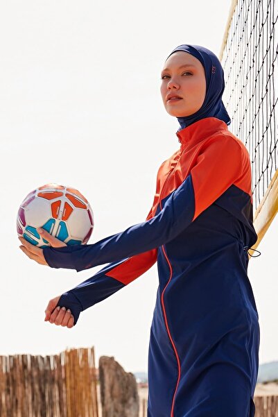 Marina H2o Yüzücü Serisi Lacivert Tesettür Mayo M2316