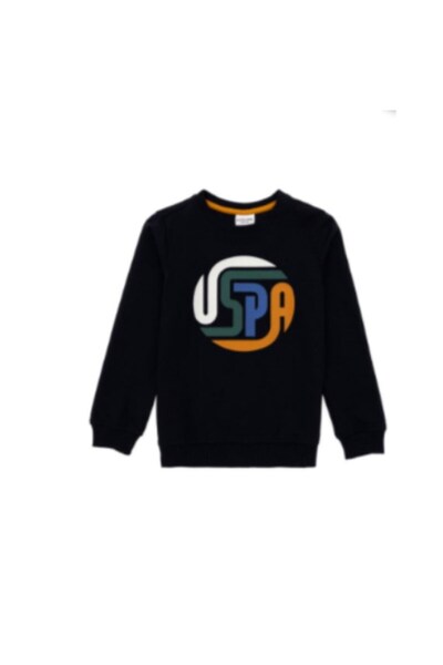 U.S. Polo Assn. سويت شيرت للأولاد بطباعة حلزونية USPA GK5157
