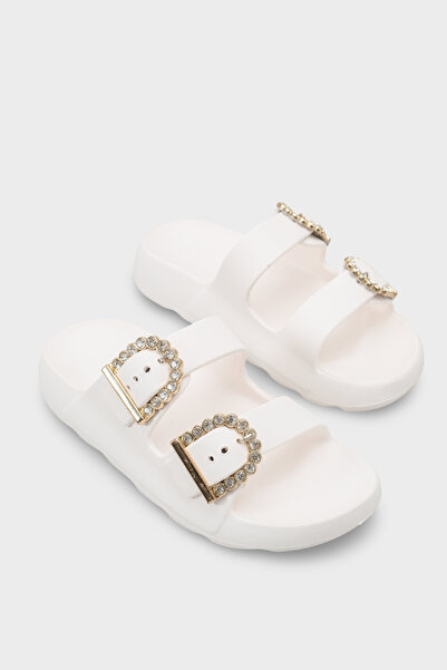Capone Outfitters Della Eva Çift Buckled Women Slipper
