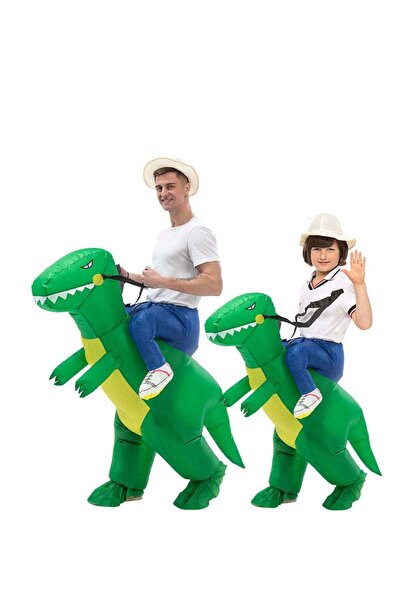 Arabest طقم زي ديناصور قابل للنفخ لكامل الجسم، بدلة عائلية للرجال والنساء وال...