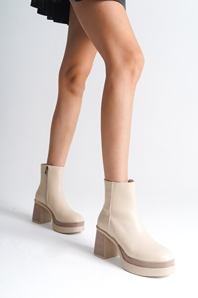 Capone Outfitters Sherry 1504 Γυναικείες μπότες με στρογγυλό φερμουάρ στο πλά...