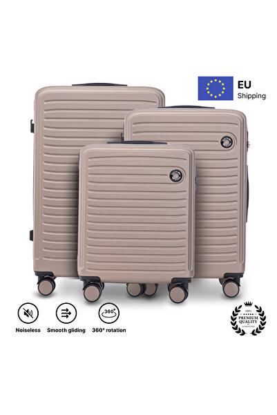 WINGS BRAND Set de 3 valize rigide de călătorie ABS+ COOT (28"/24"/20") Durab...