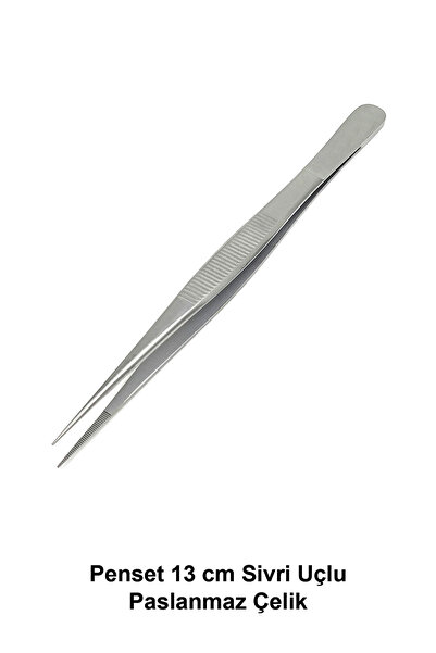 ATEL-SAN Penset 14 cm Sivri Uçlu Paslanmaz Çelik