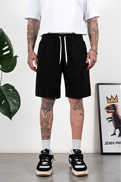 Plus Eighteen Black Basic Men's Shorts