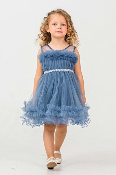 Mnk Baby&Kids فستان سهرة للفتيات من أريزونا M00782 إنديجو