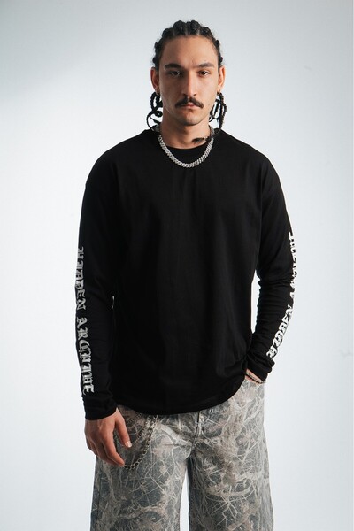 UKHWD SUPPLY Hidden Archive Uzun Kollu Erkek Tişört UK1308SYBY