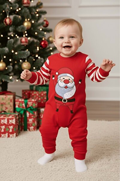 Mnk Baby&Kids Yılbaşı Temalı Çıtçıtlı Bebek Astronot Tulum M00775 BEYAZ