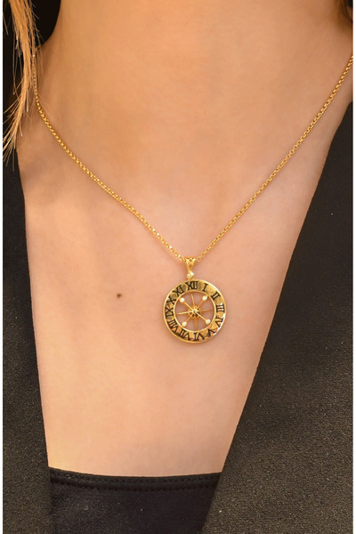 güneyler altın PUSULA SAAT KOLYE 22 AYAR A056889