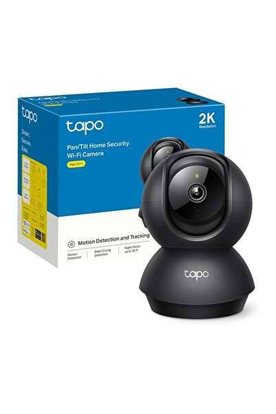 TP-LINK Tapo C211 2K 3MP Yatay ve Dikey Ev Güvenliği Wi-Fi Kamerası + 64GB Kioxia Bellek