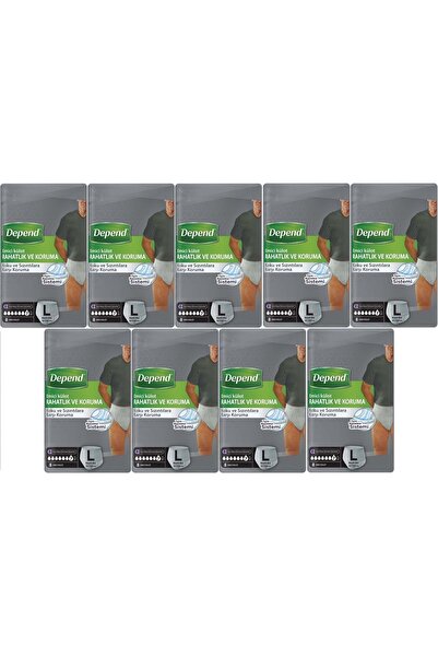 Depend Absorbent Underwear Pants Patient Diapers L - Large - Large Men's 72 P...