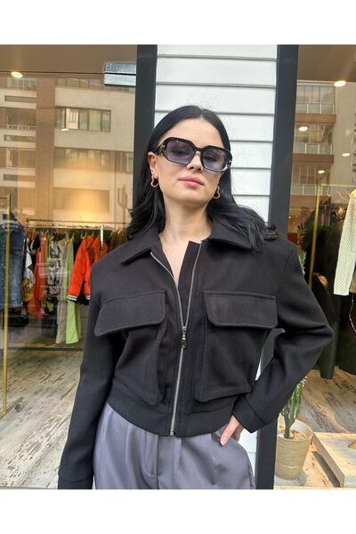 Seçilkaragozboutique Torba Cepli Kısa Ceket