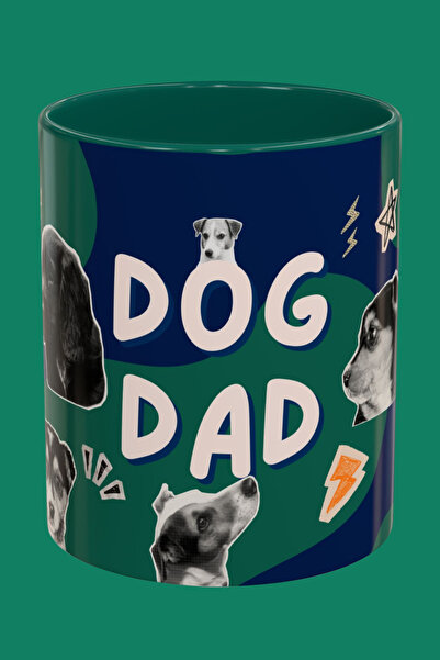 Midas Design Dog Dad Temalı Porselen Tasarım Kupa