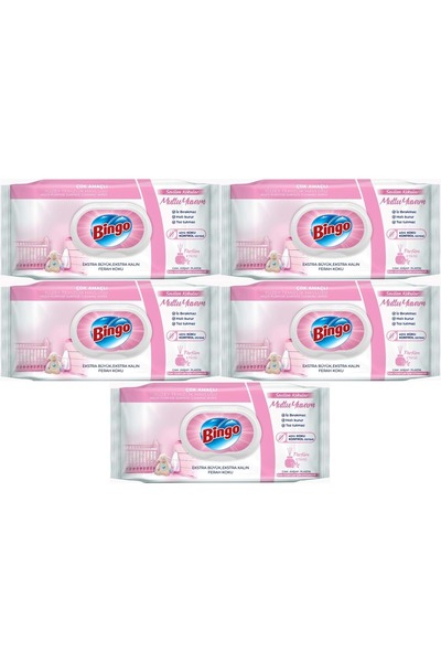 Bingo Clean Yüzey Temizlik Havlusu 96 Yaprak Sevilen Kokular Mutlu Yuvam (5 L...