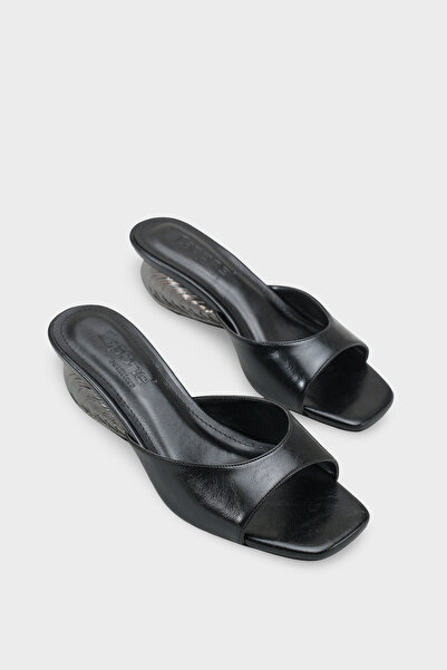 Capone Outfitters Pauly Metal Heeled Stylish Women's Shoes Slipper