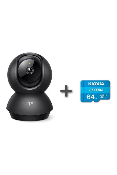 TP-LINK Tapo C211 2K 3MP Yatay ve Dikey Ev Güvenliği Wi-Fi Kamerası + 64GB Ki...