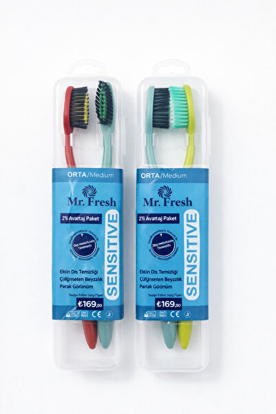 Herbadent Mr. Fresh Diş Fırçası Orta Sert 4’lü