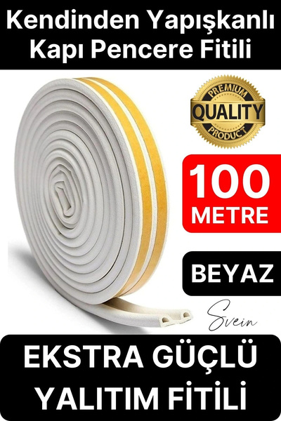 Svein 2x50=100 Mt Extra Long White - Πόρτα από καουτσούκ μόνωσης με προστασία...