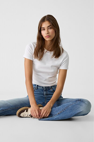 Stradivarius İspanyol paça slim fit jean