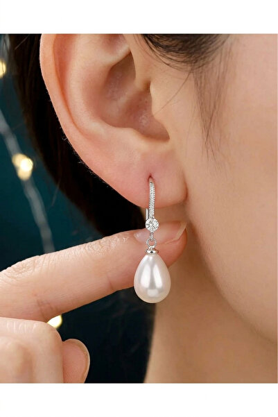 kayalaraksesuar inci sallantılı küpe