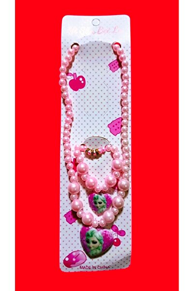 MONİCATİME Elsa İthal Çocuk Set (KOLYE BİLEKLİK YÜZÜK)