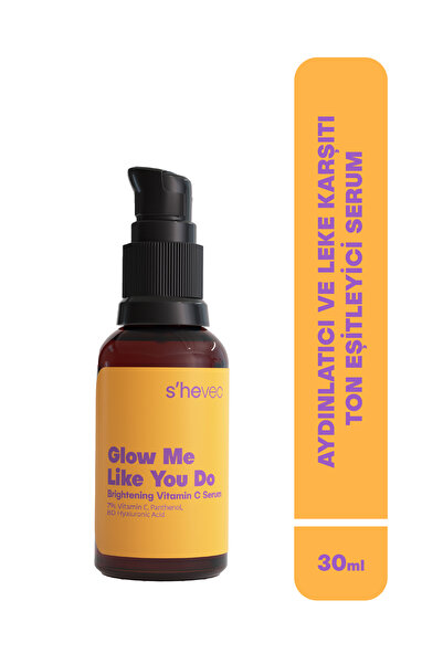 s'hevec Aydınlatıcı, Leke Karşıtı ve Ton Eşitleyici C Vitamini Vegan 30 ml Se...