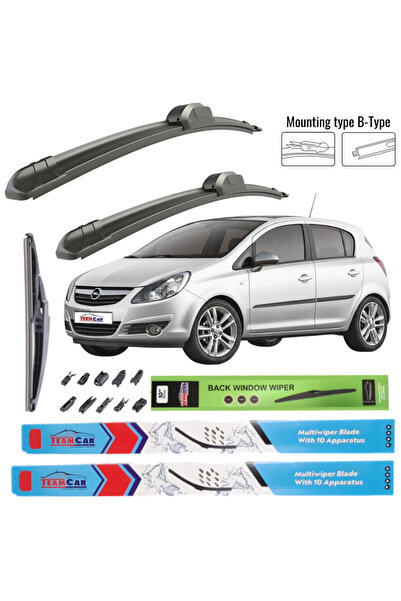 TEAMCAR Opel Corsa D 5 uși (2006–2014) Lame ștergătoare – Set complet