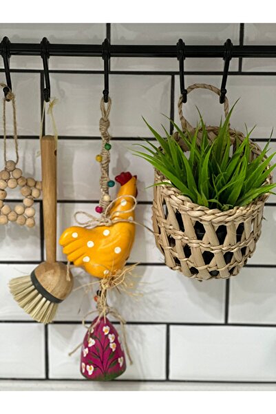 Süs Dükkanı Ψάθινη γλάστρα Μοντέλο - Διακόσμηση σπιτιού, κουζίνας, παιδικού δ...