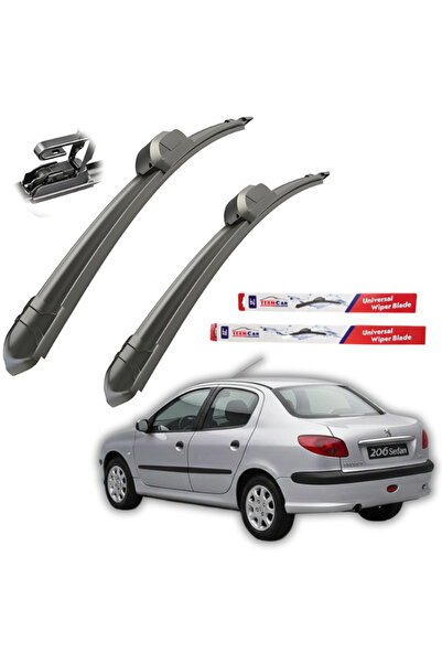 TEAMCAR Υαλοκαθαριστήρες Peugeot 206 (1998-2012) Sedan Flat front set
